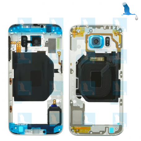 Middle frame - GH96-08583D - Blue -  Samsung S6 (SM-G920)