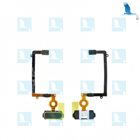 Home Button With Flex Cable - Black - S6 Edge - QON