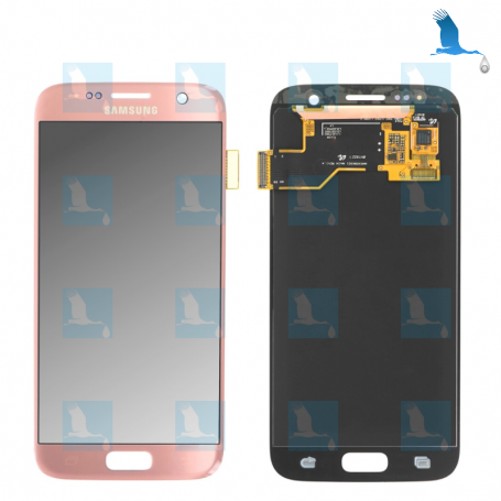 LCD & Ecran tactile - GH97-18523E,GH97-18761E - Rose - Samsung S7 (SM-G930) - original - qor