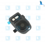 Support arrière avec lentille camera & Lentille Flash - Noir - Galaxy S7/S7 Edge