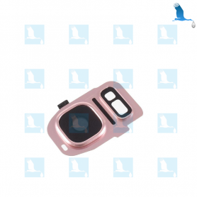Support arrière avec lentille camera & Lentille Flash - Rose - Galaxy S7/S7 Edge Support arrière avec lentille camera & Lentille Flash - Rose - Galaxy S7/S7 Edge