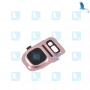 Support arrière avec lentille camera & Lentille Flash - Rose - Galaxy S7/S7 Edge