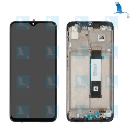 LCD + Touch + Frame - 560001J19S00 - Grey (Carbon grey) - Xiaomi Redmi 9T (M2010J19SG)