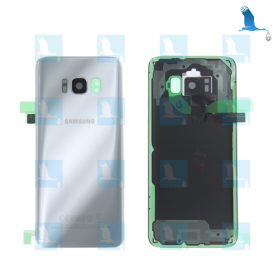 Couverture arrière - GH82-13962B - Argent (Arctic Silver) - Sans Lentille - Samsung S8 (SM-G950) - original - qor Couverture arrière - GH82-13962B - Argent (Arctic Silver) - Sans Lentille - Samsung S8 (SM-G950) - original - qor