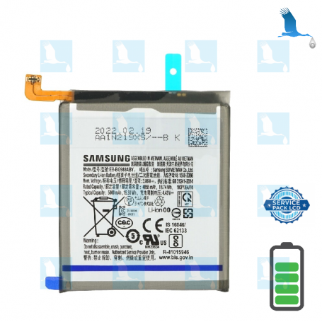 Batteria - EB-BG988ABY - GH82-22272A - 3,86V - 4855 mAh - 18.47Wh - Samsung Galaxy S20 Ultra G988F - service pack