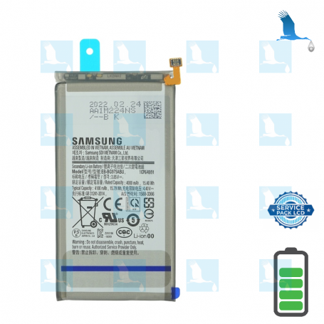 Batteria - Service pack - EB-BG975ABU - GH82-18827A - 4100 mAh - Samsung Galaxy S10+ (G975F)