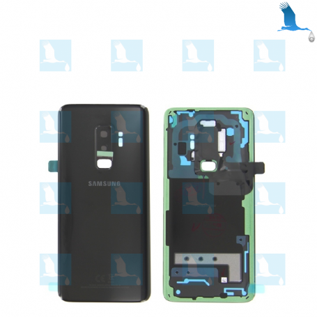 Vetro del coperchio posteriore - Coperchio della batteria - GH82-15652A - Nero - Samsung S9+ (G965) - service pack
