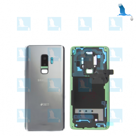 Verre arrière - Cache batterie - GH82-15652C - Gris (Titanium Grey) - Samsung S9 Plus (SM-G965) - service pack