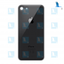 Back cover glass - Grande apertura - Nero - iPhone 8