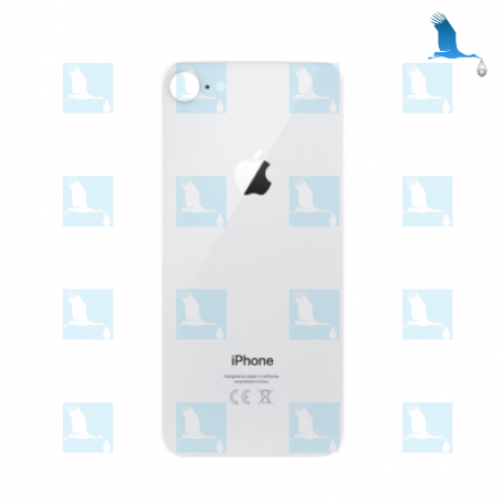 Back cover glass - Weiss - iPhone 8
