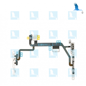 Power, Volume, Back Light Flex Cable With Metal Bracket - iP8 - QON Power, Volume, Back Light Flex Cable With Metal Bracket - iP8 - QON