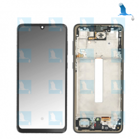 A33 5G - LCD + Touch + Frame - GH82-28143A/GH82-28144A - Noir (Awesome black) - service pack - Galaxy A33 5G (A336B) - ori LCD Display + Touchscreen + Frame - GH82-28143A/GH82-28144A - Noir (Awesome black) - Galaxy A33 5G (A336B) - ori