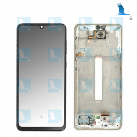 A33 5G - LCD + Touch + Frame - GH82-28143B/GH82-28144B - Blanc (Awesome white) - service pack - Galaxy A33 5G (A336B) - ori LCD Display + Touchscreen + Frame - GH82-28143B/GH82-28144B - Blanc (Awesome white) - Galaxy A33 5G (A336B) - ori