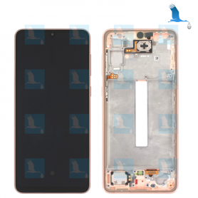 A33 5G - LCD + Touch + Frame - GH82-28143D/GH82-28144D - service pack - Or (Awesome peach) - Galaxy A33 5G (A336B) - ori LCD Display + Touchscreen + Frame - GH82-28143D/GH82-28144D - Or (Awesome peach) - Galaxy A33 5G (A336B) - ori