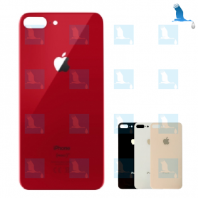 Vitre arrière - Rouge - Grand orifice - iPhone 8+ oem Vitre arrière - Rouge - Grand orifice - iPhone 8+ oem