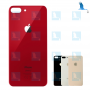 Hinterglas - Rot - Großes Loch - iPhone 8+ oem