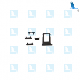 Sim Card Tray & Side Button - Black - iPhone 7+  QON