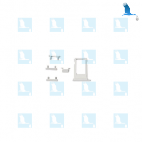 Sim Card Tray & Side Button - Silver - iPhone 7+ QON