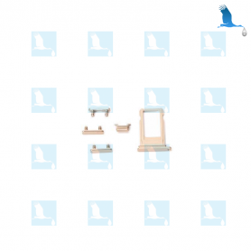 Sim Card Tray & Side Button - Gold - iPhone 7+  QON