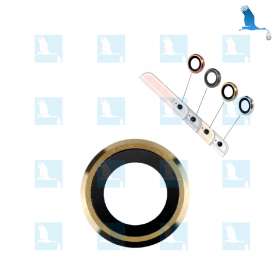 Lentille caméra arrière & support - Or - iP6+/6S+ QON Lentille caméra arrière & support - Or - iP6+/6S+ QON