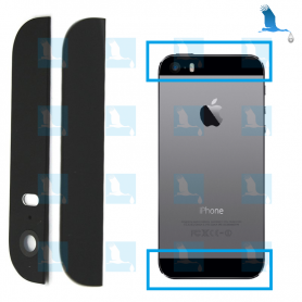 Top & Bottom Glass - Black - iP5S/SE - Original - qor Top & Bottom Glass - Black - iP5S/SE - Original - qor