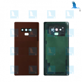 Verre de couverture arrière avec lentille - Maron - Note 9 - N960F - qor Verre de couverture arrière avec lentille - Maron - Note 9 - N960F - qor