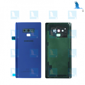 Verre de couverture arrière avec lentille - Bleu - Note 9 - N960F - qor Verre de couverture arrière avec lentille - Bleu - Note 9 - N960F - qor
