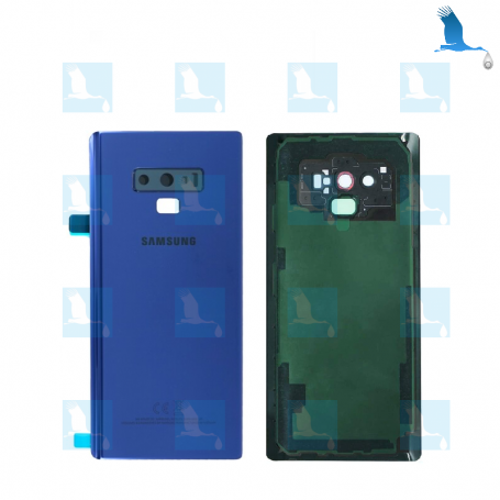 Verre de couverture arrière avec lentille - Bleu - Note 9 - N960F - qor