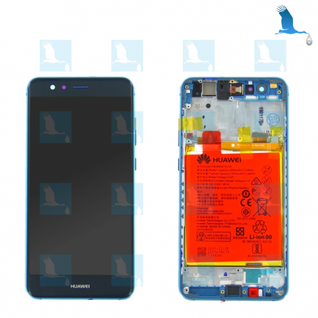 LCD Touchscreen + Frame + Battery - 02351FSL - Blau - Huawei P10 Lite (WAS-LX1) - original - qor