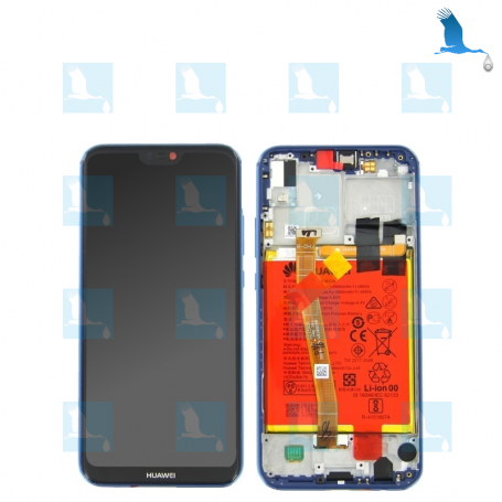 LCD + Chassis + Batterie - 02351VUV - Bleue - Huawei P20 Lite (ANE-LX1) - service pack