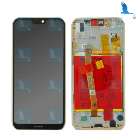 LCD + Frame + Batterie - 02351WRN - Gold - Huawei P20 Lite (ANE-LX1) - service pack