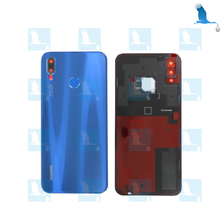 Verre de couverture arrière avec lentille - 02351VNU - Bleu - Huawei P20 Lite (ANE-LX1) - oem
