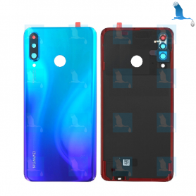 Verre de couverture arrière avec lentille - 02352RPY - Peackock Blue - Huawei P30 Lite (MAR-LX1M) - service pack Verre de couverture arrière avec lentille - 02352RPY - Peackock Blue - Huawei P30 Lite (MAR-LX1M) - service pack