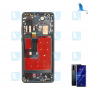 P30 Pro, LCD + Frame + Akku - 02352PBT - Schwarz - Huawei P30 Pro (VOG-L29) - Original - qor