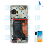 P40, LCD + Frame + Battery - 02353MFW - White - Huawei P40 (ANA-N29) - Original - qor