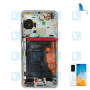 P40, LCD + Chassis + Batterie - 02353MFW - Blanc - Huawei P40 (ANA-N29) - Original - qor