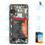 P40, LCD + Chassis + Batterie - 02353NFA - Noir - Huawei P40 (ANA-N29) - Original - qor