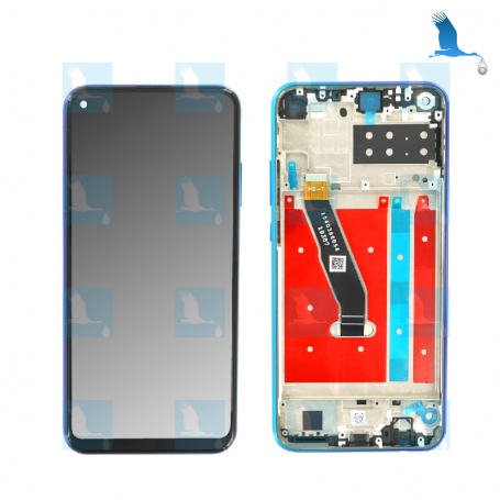 P40 Lite E - LCD + Touch + Frame - 02353FMX - Blu (Aurora blue) - Huawei P40 lite E (ART-L29)