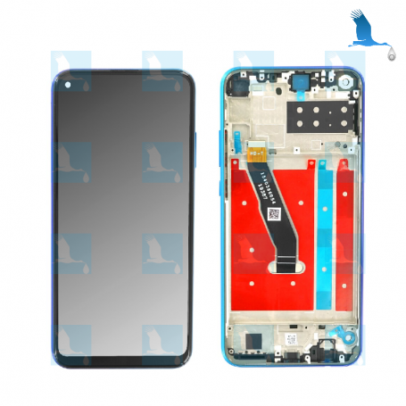 P40 Lite E - LCD + Touch + Frame - 02353FMX - Bleu (Aurora blue) - Huawei P40 lite E (ART-L29)