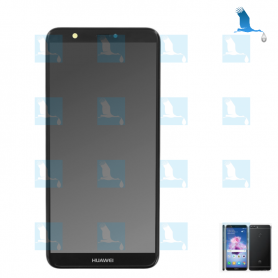 P Smart, LCD + Châssis + Batterie - 02351SVJ - Noir - P Smart (FIG-LX1) - original - qor