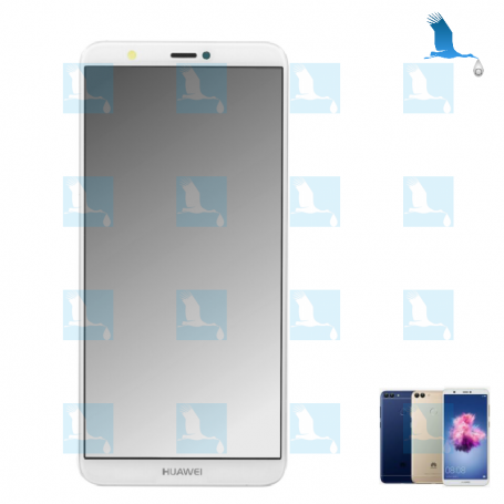 P Smart, LCD + Frame + Batteria - 02351SVE - Bianco - P Smart (FIG-LX1) - original - qor