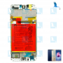P Smart, LCD + Châssis + Batterie - 02351SVE - Blanc - P Smart (FIG-LX1) - original - qor