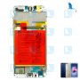 P Smart, LCD + Frame + Batteria - 02351SVE - Bianco - P Smart (FIG-LX1) - original - qor