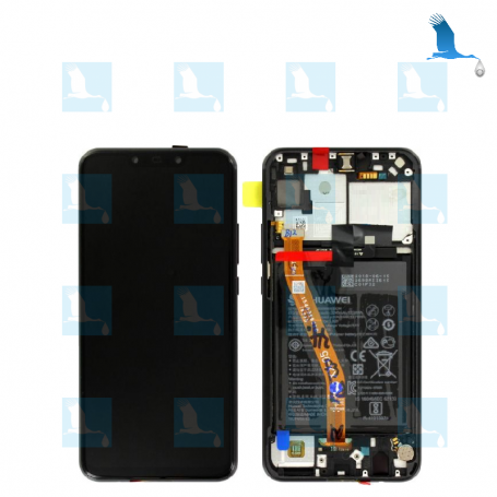 P Smart+, LCD + Chassis + Batterie - 02352BUE - Noir - Huawei P Smart + (INE-LX1) - original - qor