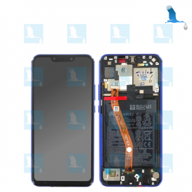 P Smart+, LCD + Chassis + Batterie - 02352BUH -  Bleu - Huawei P Smart + (INE-LX1) - original - qor P Smart+, LCD + Chassis + Batterie - 02352BUH - Bleu - Huawei P Smart + (INE-LX1) - original - qor