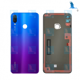 Vitre arrière - Protection batterie - 02352CAK - Bleu (Iris purple) - Huawei P Smart + (INE-LX1) / Nova 3i Vitre arrière - Protection batterie - 02352CAK - Bleu (Iris purple) - Huawei P Smart + (INE-LX1) / Nova 3i