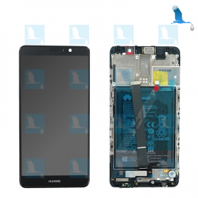 LCD, Touchscreen & Frame - Black - 02351BDD - Huawei Mate 9