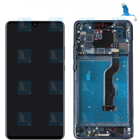LCD, Touchscreen & Frame - Blue - 02352GBD - Huawei Mate 20 X