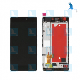 Display + Touchscreen + Frame - Schwarz - Huawei Ascend P8
