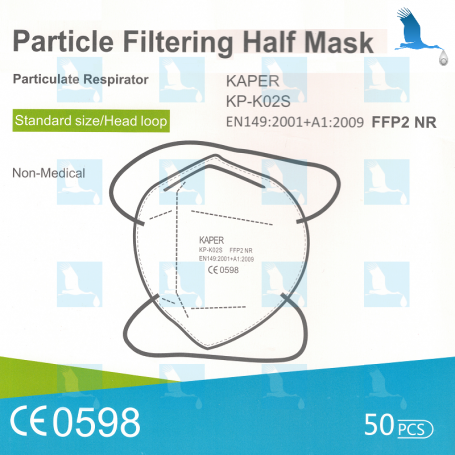 Masque FFP2 - Emballage 50 pièces - Livraison incluse